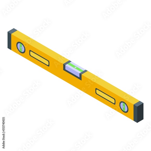 Balance bar icon isometric vector. Wall construction. House building