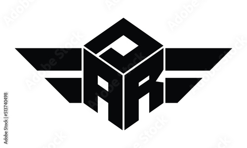 DAR three letter gaming logo in polygon cube shape logo design vector template. wordmark logo | emblem logo | monogram logo | initial letter logo | sports logo | minimalist logo | typography logo |