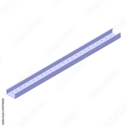 Drywall metal bar icon isometric vector. House construction. Worker partition