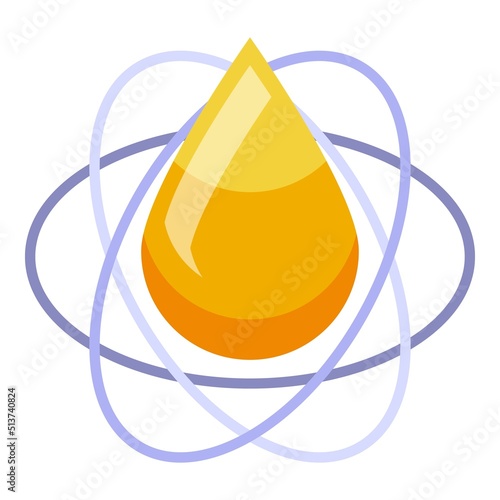 Collagen drop icon isometric vector. Skin age. Medical healthy