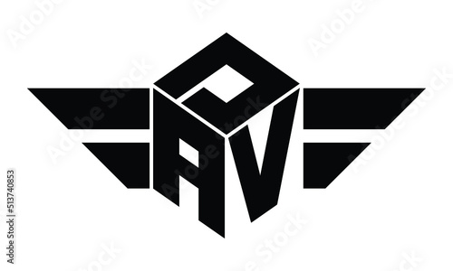DAV three letter gaming logo in polygon cube shape logo design vector template. wordmark logo | emblem logo | monogram logo | initial letter logo | sports logo | minimalist logo | typography logo |