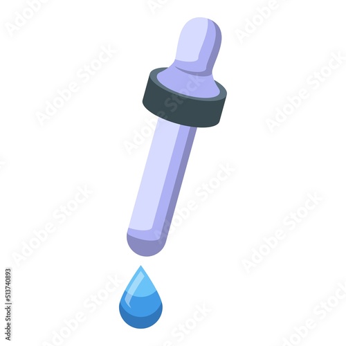 Collagen acid drop icon isometric vector. Skin molecule. Healthy medical