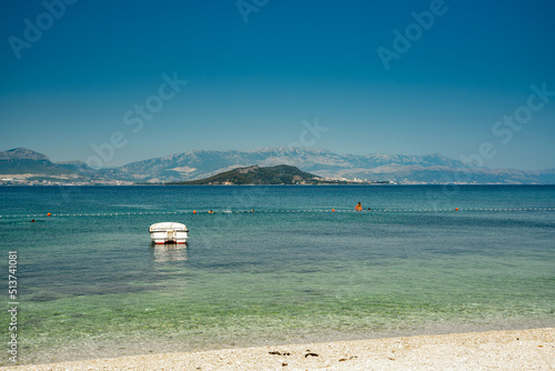 View from the little village Slatine at the Ciovo island in Croatia photo