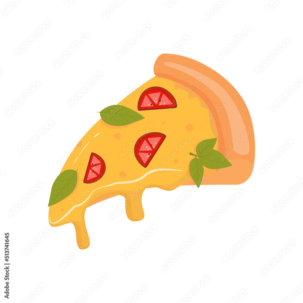 Isolated pizza illustration. Fast food vector image Isolated pizza illustration. Fast food vector image