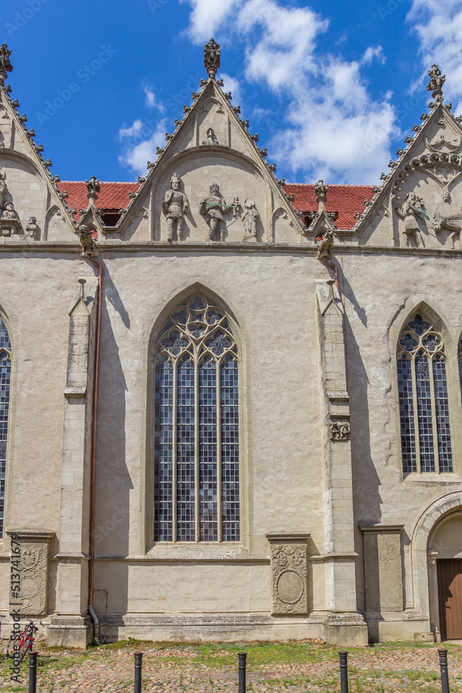 Side facade of the Andreaskirche church in Braunschweig, Germany
