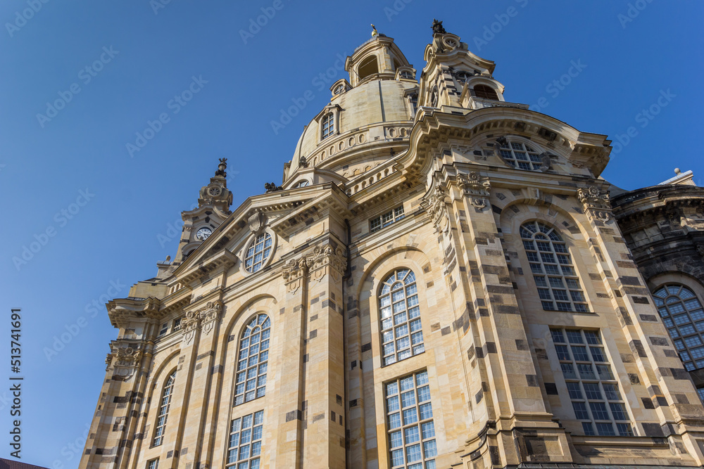 Dome of the historic Frauenkiche church in Dresden, Germany