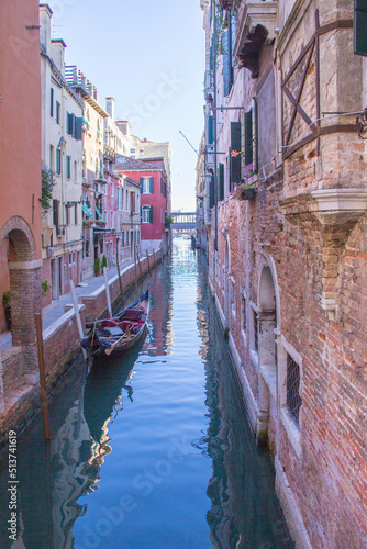 Beautiful view of one of the Venetian canals in Venice, Italy © marinadatsenko