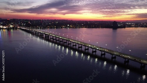sunset over the river
Dnepropetrovsk bridge from a bird's eye view photo