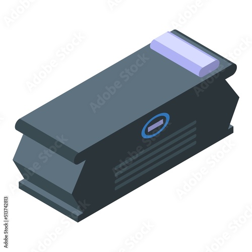Massage bed icon isometric vector. Spa health. Pool tub