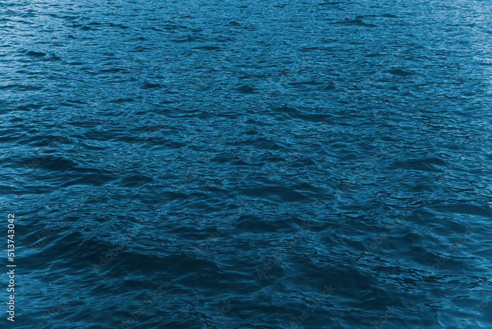 The dark surface of the blue water of the Adriatic Sea 