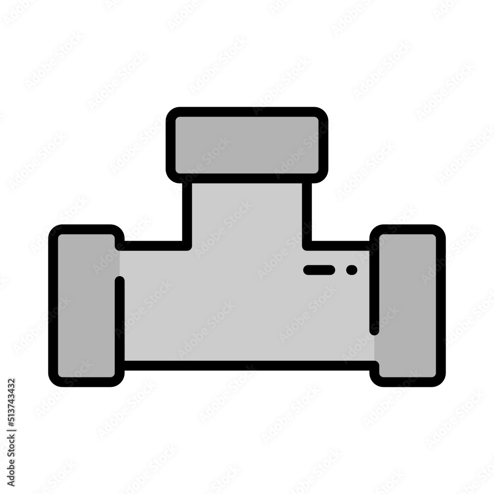 Illustration of Industrial Pipe Icon Illustration of Industrial Pipe Icon