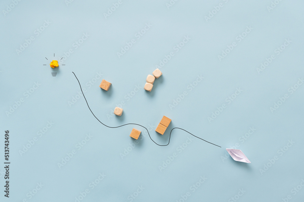 Conceptual image of business startup, vision and education Conceptual image of business startup, vision and education