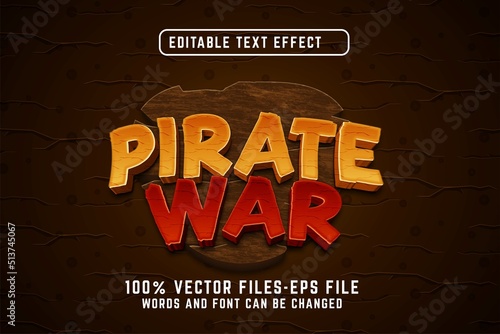 Pirate Game Vector Text Effect Editable