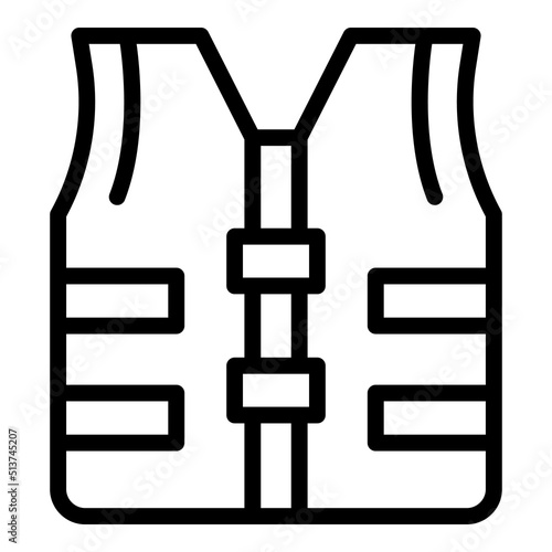 Vest safety icon outline vector. Water life. Kid guard