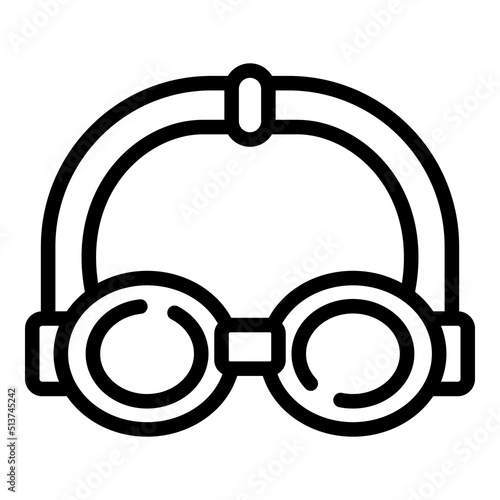 Swimming glasses icon outline vector. Kid guard. Ocean equipment