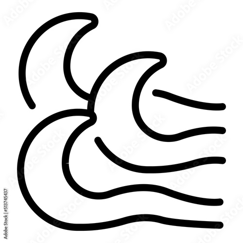Sea wave icon outline vector. Safety water. Kid ocean