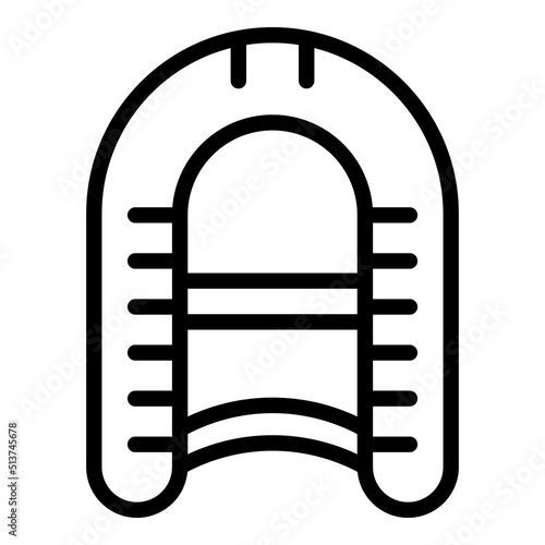 Water safety boat icon outline vector. Vest guard. Ocean equipment