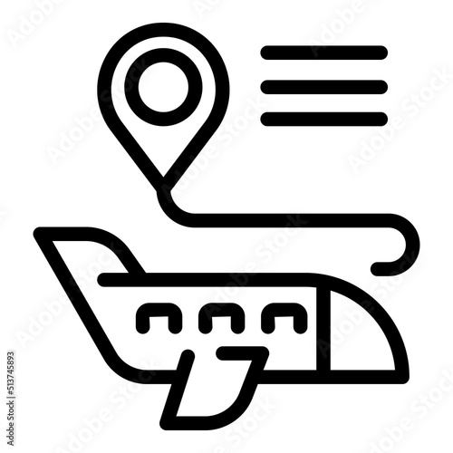 Airplane migration icon outline vector. Migrant people. War family