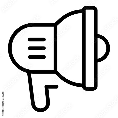 Megaphone icon outline vector. People refugee. Family seeker