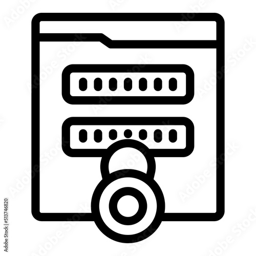 Login online chess icon outline vector. Game board. Computer bet