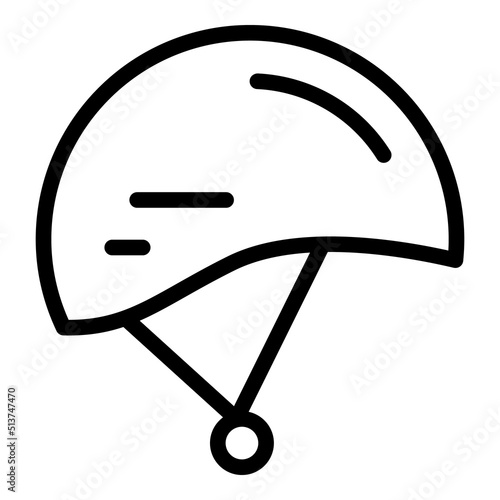 Rope park helmet icon outline vector. Sport adventure. Climb tree
