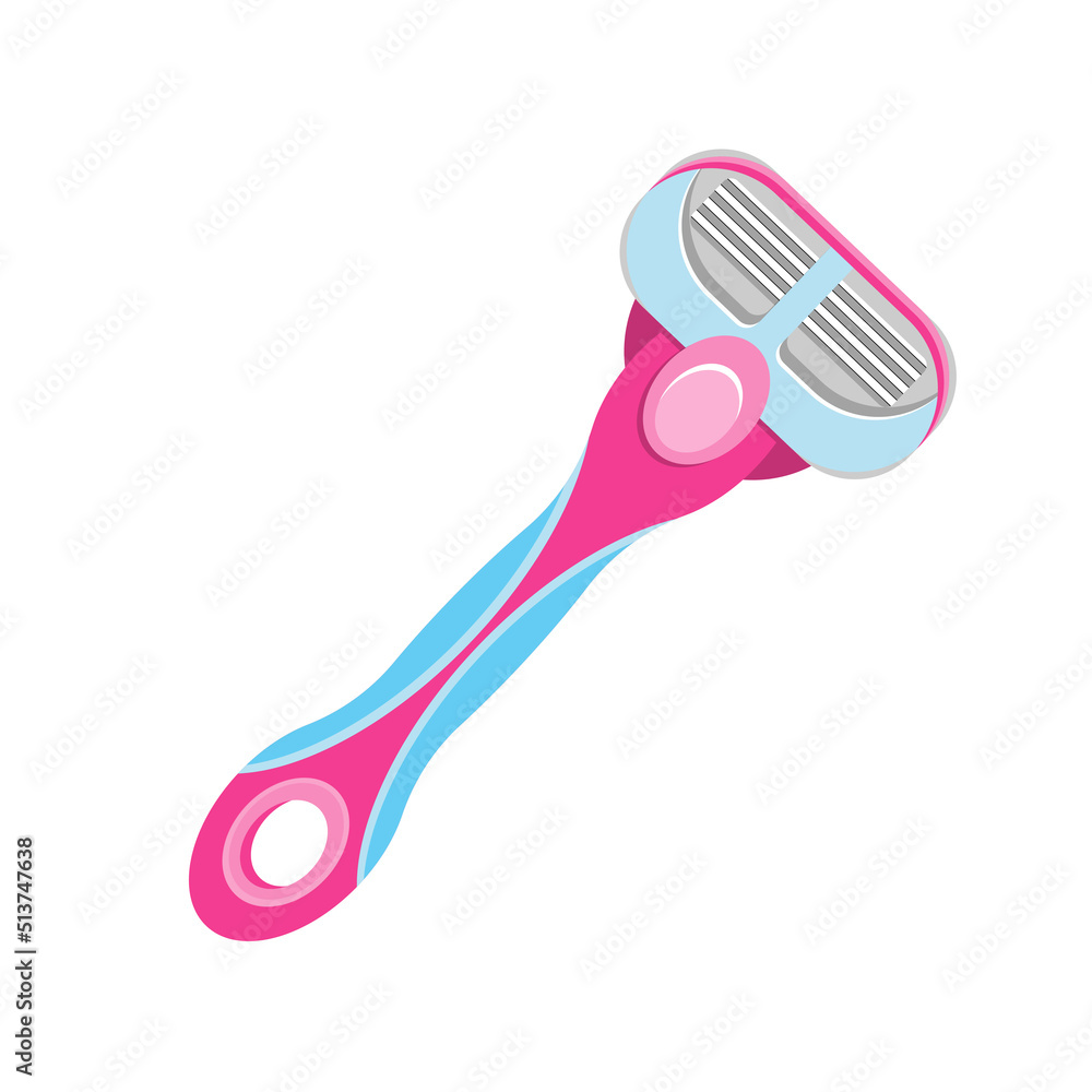 vector razor, feminine item, leg shaving, body hair removal vector razor, feminine item, leg shaving, body hair removal