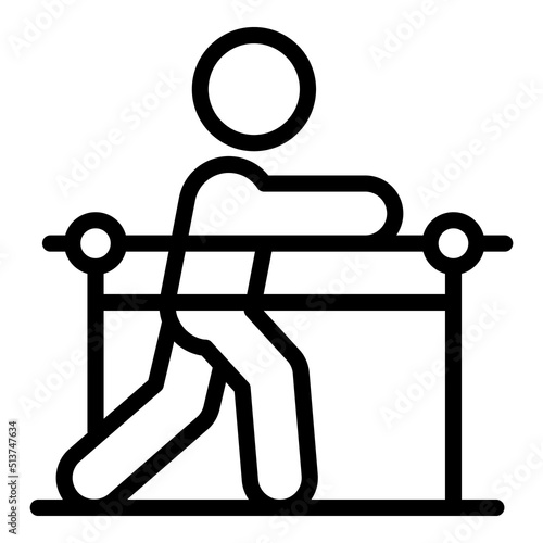 Climbing rope icon outline vector. Park adventure. Climb tree