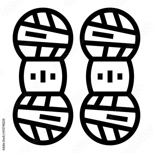 Knitting icon outline vector. Art craft. Sewing class