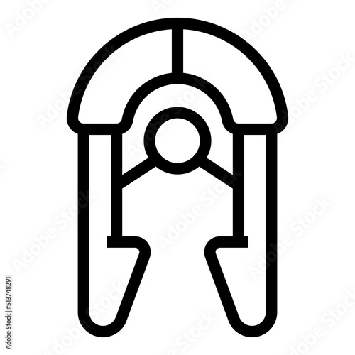 Embroidery pin icon outline vector. Art workshop. Kids classroom