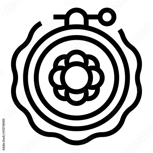 Creative embroidery icon outline vector. Art workshop. Fabric studio