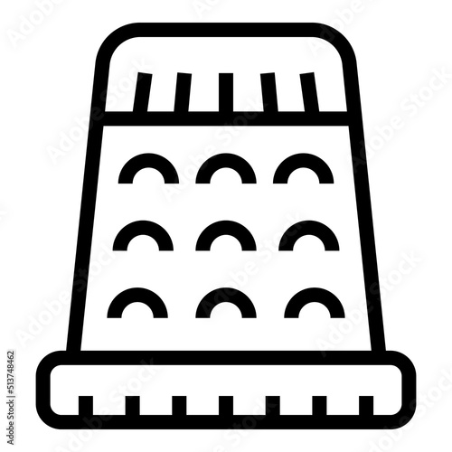 Sewing finger protection icon outline vector. Art craft. Hand bracelet