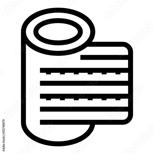 Textile material icon outline vector. Craft art. Sew hobby