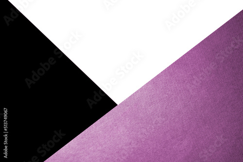 Dark and light abstract black white and purple triangles paper background with lines intersecting each other plain vs textured cover