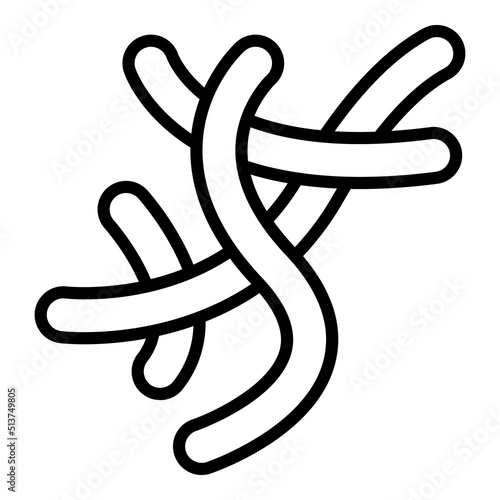 Garden worm icon outline vector. Earth soil. Ground animal