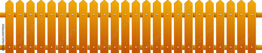 Wooden fence clipart design illustration