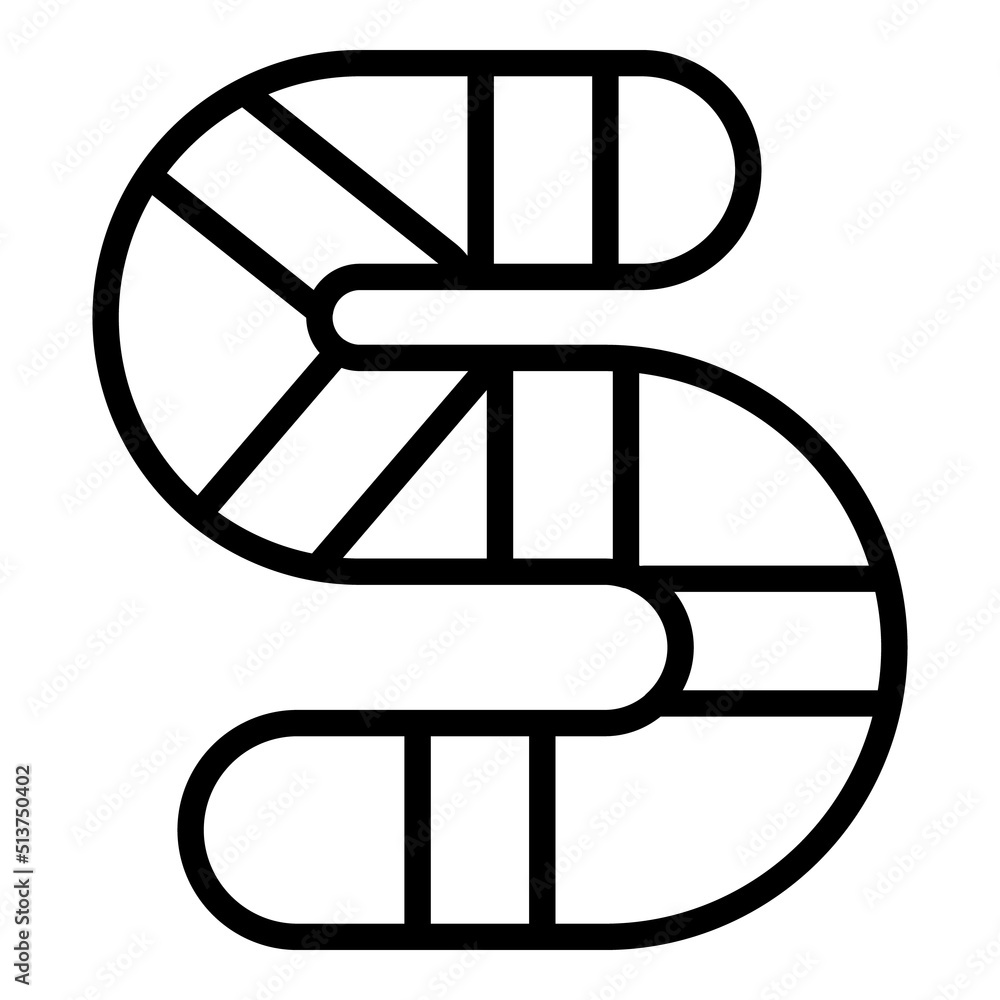 Rain worm icon outline vector. Garden earthworm. Dirt animal Rain worm icon outline vector. Garden earthworm. Dirt animal