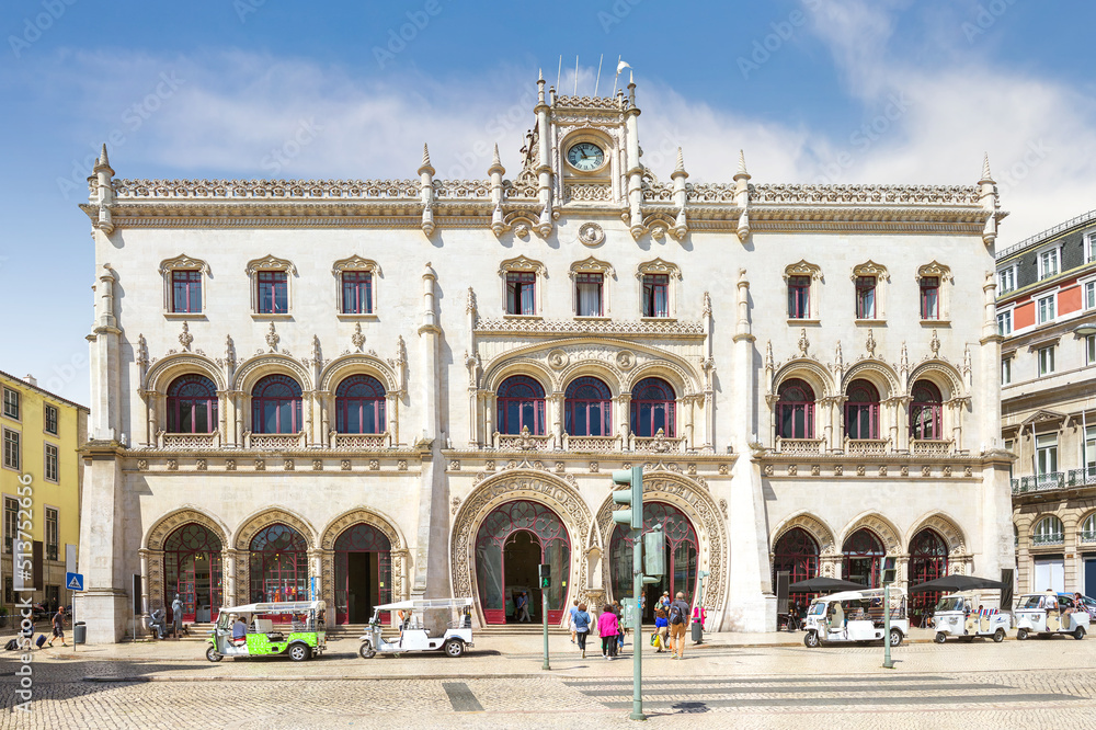 Rossio Railway Station in Lisbon. Portugal