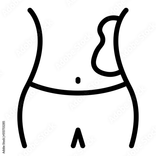 Body skin care icon outline vector. Allergic disease. Acne scar