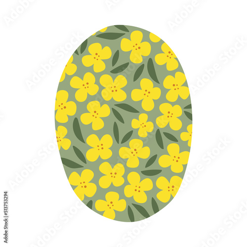 Hand drawn yellow rapeseed flower. Floral illustration for cards, logos. flat style. Vector canola buds. All elements are isolated on a white background.