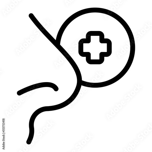 Skin nose care icon outline vector. Clinic health. Dry disease