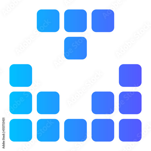 tetris gradient icon