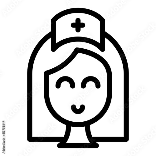 Female dermatologist icon outline vector. Clinic health. Allergic disease