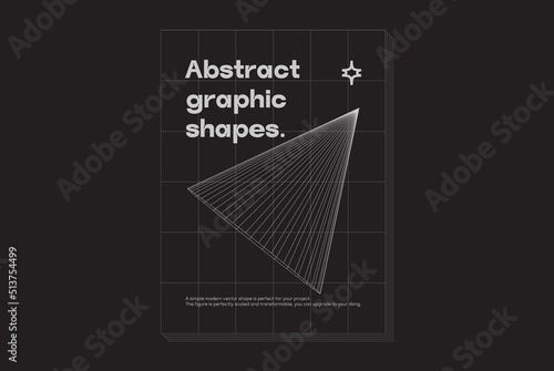 Tableau sur toile Unusual Strange Vector Trendy Geometric Chaos Shapes Composition Background