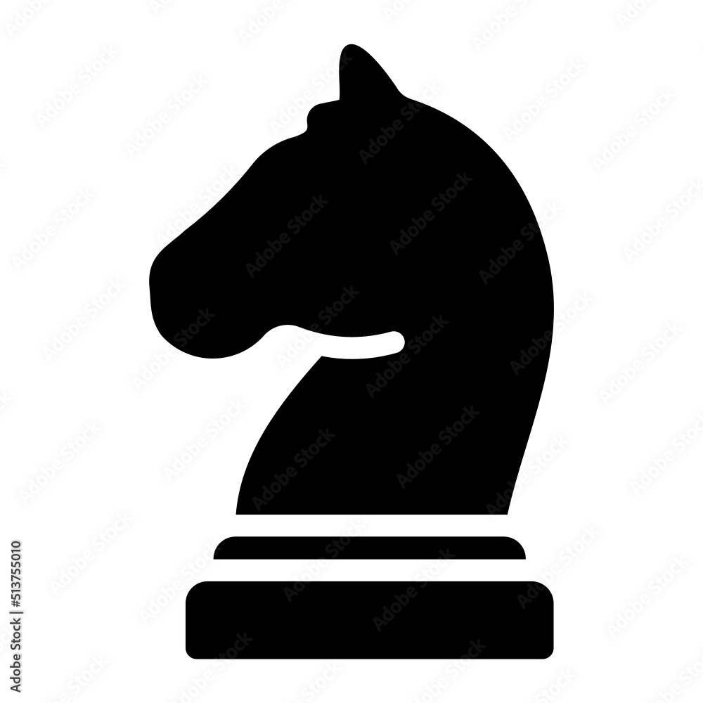 Obraz premium chess glyph icon