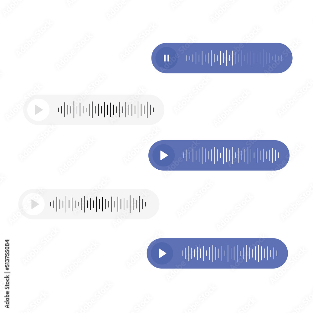Fototapeta premium Voice Messages icon. Message bubble for social media. Modern flat style vector illustration.