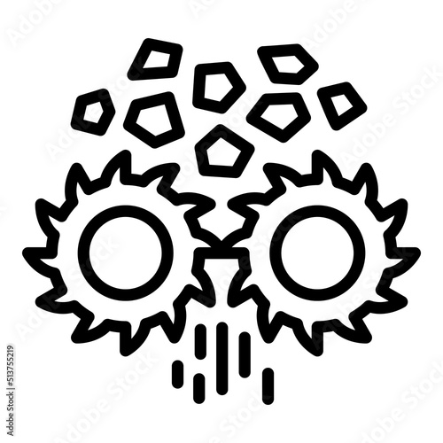 Glass production melting icon outline vector. Factory pvc. Float making