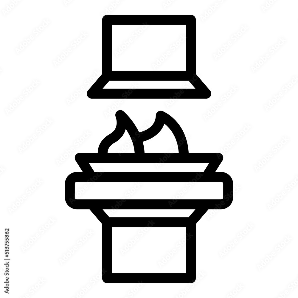 Air furnace icon outline vector. Stove heater. Gas burning Air furnace icon outline vector. Stove heater. Gas burning