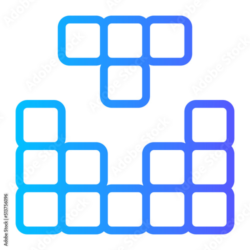 tetris gradient icon