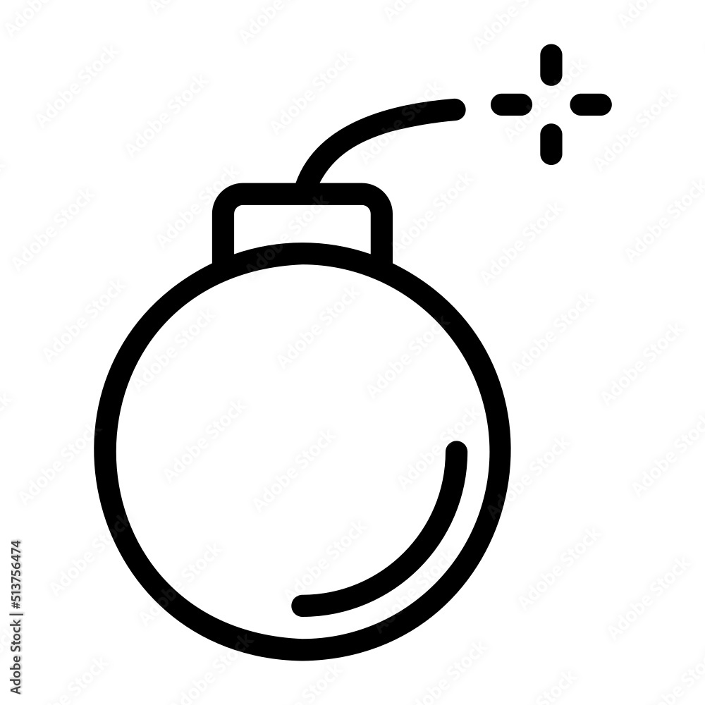 bomb line icon bomb line icon