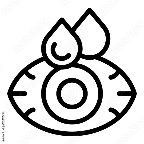 Eye dropper icon outline vector. Surgery lens. Health sight
